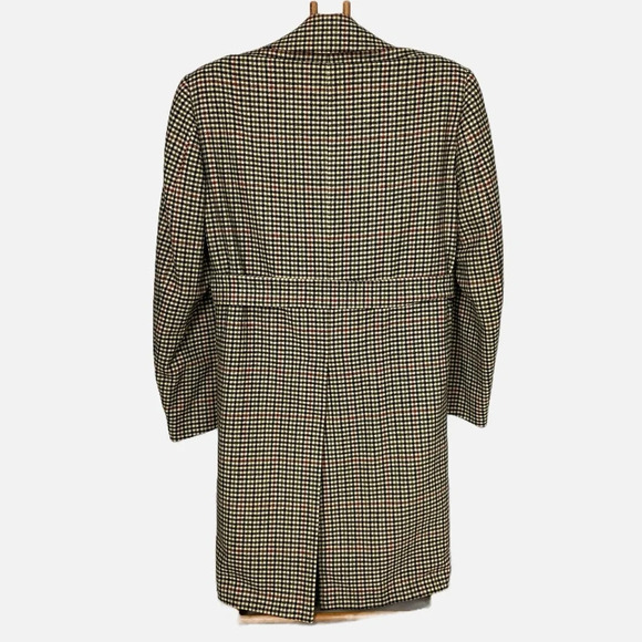Vintage Crombie Sabelere Men’s Wool Houndstooth Coat Eaton’s Large - Picture 2 of 12